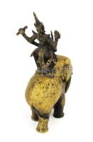 Vishnu elefánton. Bronz, cca 20. sz. eleje, m: 18,5 cm