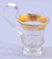 cca 1900 Emlékcsésze, kopással, m: 12 cm