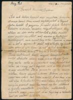 1942 Magyar katona levele a keleti frontról, Oroszországból szüleinek hazaküldve, 6 beírt oldal, kis...