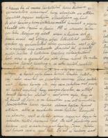 1942 Magyar katona levele a keleti frontról, Oroszországból szüleinek hazaküldve, 6 beírt oldal, kis...