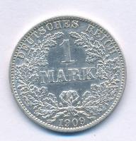 Német Birodalom 1909A 1M Ag T:AU German Empire 1909A 1 Mark Ag C:AU Krause KM#14