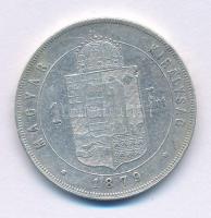 1879KB 1Ft Ag "Ferenc József / Középcímer" T:VF kis ph. Adamo M15