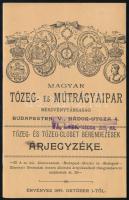 1899 WC reklám katalógus Magyar Tőzeg és Műtrágyaipar Rt, A tőzegrendszer általános ismertetése és elismerő irataink összefoglalása. . 24p. . benne WC-k képével