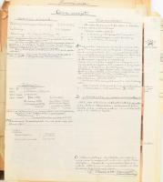 cca 1930 Katonai, hadászati témájú jegyzetek (különböző országok hadereje, haditechnikai tudnivalók,...