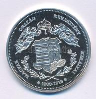 DN "Magyarország Keresztény Királyai / I. "Államalapító" Szent István 1000-1038" Ag emlékérem sérült kapszulában (20g/0.333/38mm) T:PP