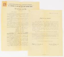 1903 Kassa Rákóczi Ereklye bizottság két meghívója az ereklye bemutatási ünnepsége és odajutással kapcsolatos információkkal .