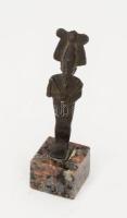 Szépművészeti Múzeum Ozirisz-szobrának bronz másolata, márvány talapzaton, m: 11 cm