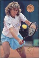 Német Szövetségi Köztársaság 1988. "Steffi Graf Pro Olympia" kétoldalas bronz emlékérem karton díszlapon, hátoldalán német nyelvű leírással T:UNC Federal Republic of Germany 1988. "Steffi Graf Pro Olympia" two-sided bronze commemorative medal on decorative cardboard sheet, with German description on the back C:UNC