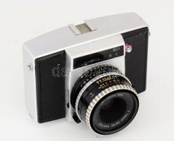 Pentina fényképezőgép Carl Zeiss Tessar 2,8/50 objektívvel bőr tokkal,