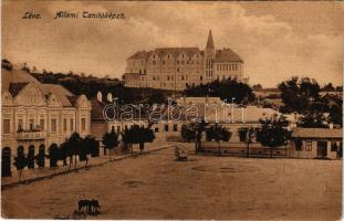 1918 Léva, Levice; Állami Tanítóképző, üzlet. K. J. Bp. 1918/22. / teachers' training school, shop (EK)