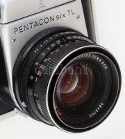 Pentacon Six TL fényképezőgép Carl Zeiss MC Biometar 2,8/80 objektívvel, bőr tokkal