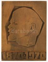 Lenin bronz plakett 9,5x10,5 cm