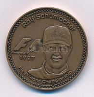 Franciaország 1997. 10E "Formula 1 - Ralf Schumacher" kétoldalas bronz emlékérem kapszulában (39,5mm) T:AU France 1997. 10 Euro "Formula 1 - Ralf Schumacher" two-sided bronze commemorative medal in capsule (39,5mm) C:AU