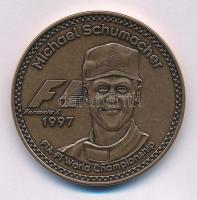Franciaország 1997. 10E "Formula 1 - Michael Schumacher" kétoldalas bronz emlékérem kapszulában (39,5mm) T:AU France 1997. 10 Euro "Formula 1 - Michael Schumacher" two-sided bronze commemorative medal in capsule (39,5mm) C:AU