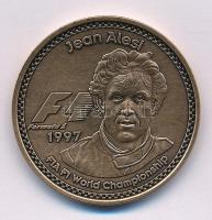 Franciaország 1997. 10E "Formula 1 - Jean Alesi" kétoldalas bronz emlékérem kapszulában (39,5mm) T:AU France 1997. 10 Euro "Formula 1 - Jean Alesi" two-sided bronze commemorative medal in capsule (39,5mm) C:AU