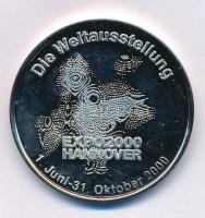 Németország 2000. "EXPO 2000 - Hannoveri Világkiállítás" kétoldalas Cu-Ni emlékérem fóliatokban (39,5mm) T:AU, (eredetileg PP) Germany 2000. "World Expo Hannover" two-sided Cu-Ni commemorative medal in foil case (39,5mm) C:AU, (originally PP)