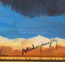 Mednyánszky jelzéssel: Hegyvidéki táj. Olaj, papír. 35x45 cm. Dekoratív, üvegezett fakeretben