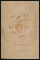 cca 1900 Fiatal lányok portréja, kabinetfotó Rosenbach lőcsei (Levoča) műterméből, 16,5x11 cm (Ritka...
