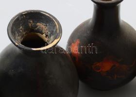 6db kis méretű japán váza. Jelzettek is.- 9-14 cm / Antique Japanese vases