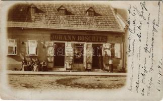 1899 (Vorläufer) Versec, Werschetz, Vrsac; Johann Boschits üzlete / shop of Boschits. photo (fa)