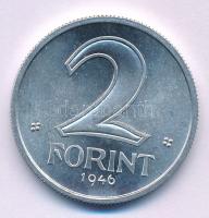 1946. 2Ft Al "Kossuth címer" Artex utánveret T:AU / Hungary 1946. 2 Forint Al "Kossuth coat of arms" Artex-restrike C:AU Adamo F7, Krause KM#533