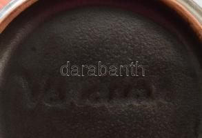 Várdeák Ildikó: Hiányos mokkás készlet 3 db. Mázas kerámia, kézzel festett, jelzett, hibátlan m: 10 ...