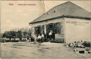 1921 Kapi, Kapusany; Kapi és Vidéke fogyasztási és értékesítő szövetkezet üzlete és saját kiadása / cooperative shop (r)