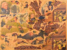 Jelzés nélkül: Koncert kavalkád. Nyomat, farost, 60x80 cm, sérült.