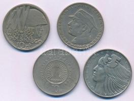 Lengyelország 1967-1975. 10Zl-20Zl (4xklf) forgalmi emlékpénzek T:XF,VF Poland 1967-1975. 10 Złotych - 20 Złotych (4xdiff) circulating commemorative coins C:XF,VF