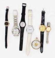 7 darab karóra és zsebóra, változó állapotban