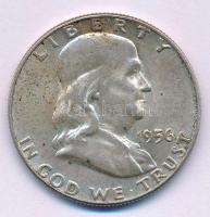 Amerikai Egyesült Államok 1956. 1/2$ Ag "Franklin" T:XF patina USA 1956. 1/2 Dollar Ag "Franklin" C:XF patina Krause KM#199