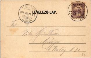 1901 Szászrégen, Sächsisch-Regen, Reghin; Piactér, üzletek. Rudolf Burghardt kiadása / market square...