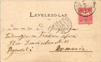 1909 Türkös, Turches (Négyfalu, Sacele); Egyed István üzlete / shop (fl)