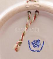 Bodrogkeresztúri dísztál "Magyar Néphadsereg 6639 Cegléd" felirattal, jelzett, d: 24 cm