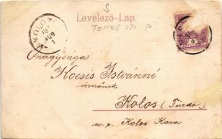 1901 Varjas, Varias; Fő tér, templom. Elszner F. Gyula kiadása / main square, churches (r)