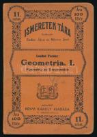 Lenkei Ferenc: Geometria I. Planimetria és Trigonometria. Ismeretek Tára 11. sz. Bp., [1924], Rényi ...