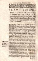 Iosephus Flavius: 
[Opera omnia quae extant.] Flavii Iosephi Operum Tomus secundus. Que continentur...