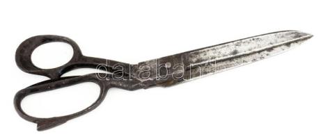 Solingen szabó olló, jelzett, kopott, h: 26 cm