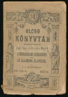 Rousseau, [Jean-Jacques]: A társadalmi szerződés vagy az államjog alapelvei. Ford.: König Ferenc. Olcsó Könyvtár 641-643. sz. Bp., 1910, Franklin-Társulat, 220 p. Második kiadás. Kiadói papírkötés, sérült, szétváló fűzéssel.
