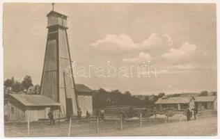 1924 Báznafürdő, Baile Bazna, Bad-Baassen; Fantana de gaz metan / Erdgasbrunnen. Verlag Holzträger &amp; Zammerer / földgázkút / natural gas well (EB)
