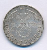 Német Harmadik Birodalom 1937E 2M Ag "Hindenburg" T:VF, pici peremhiba German Third Reich 1937E 2 Mark Ag "Hindenburg" C:VF, tiny edge error Krause KM#93