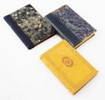 3 db könyv: Arthur Conan Doyle: A köd országa. Ford.: Schmidt József. Bp., 1926, Pantheon, 242+(2) p. Kiadói egészvászon-kötés, kissé koszos borítóval, helyenként foltos lapokkal. + Dr. Med. Hynek R. W.: Krisztus kínhalála a modern orvosi tudomány világánál. Krisztus valódi arcmásának felfedezése. Ford.: Dr. Czékus Géza. Bp., [1937], Korda Rt., 1 (kihajtható) t.+ 117 p.+ 5 (fekete-fehér képek) t. Második kiadás. Átkötött félvászon-kötésben. + Selma Lagerlöf: Az Antikrisztus csodái. Ford.: Pogány Kázmér. Bp., é.n. [194?], Franklin-Társulat, 337+(3) p. Félbőr-kötésben, kissé viseltes, kopottas borítóval, kissé foltos lapokkal.