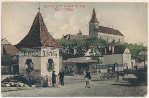 1910 Ród, Veresegyház, Rodt, Rod (Tilicske, Tilisca); Biserica gr. or. romana din com. Rod (Saliste). Nicoale Tintea / Görögkeleti román templom (Szelistye) / Romanian Greek Orthodox church (gyűrődés / crease)