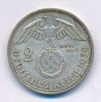 Német Harmadik Birodalom 1939A 2M Ag "Hindenburg" T:XF-VF German Third Reich 1939A 2 Mark Ag "Hindenburg" C:XF-VF Krause KM#93