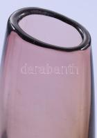 Gunnar Nylund (1904-1997) designer, Strömbergshyttan Manufaktúra: Sommerso váza. Anyagában részben s...