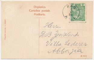 1909 Rab, Arbe; Villa Mosca. A. Kukulic / general view, villa (felületi kopás / worn surface)