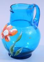 Szecessziós kiöntő. zománcfestett, feltehetően Erdély, 20. sz. eleje, m: 12 cm