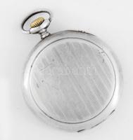 Omega ezüst (Ag) tokos zsebóra, működik, másodperc segédkörrel, bruttó 72g, d: 4,5 cm