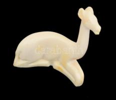 Faragott csont teve figura, 5x6 cm