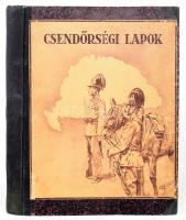 1939 Csendőrségi Lapok. XXXIX. évf. 13-24 sz., 1939. júl. 1. - dec. 22. Szerk.: Besnyői Beöthy Kálmán őrnagy. Fél évfolyam. Bp., Stádium-ny., 4+433-880 p. Átkötött félvászon-kötés, kissé kopott borítóval, az elejére egy 1940-e szám címlapját kötötték.